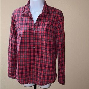J. Crew Red and Blue Plaid Shirt